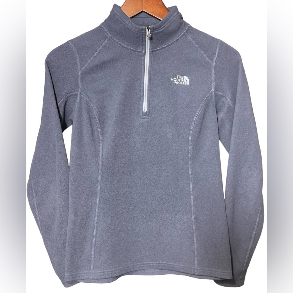 The North Face women's fleece sweatshirt pullover half zip long sleeve Sz Small